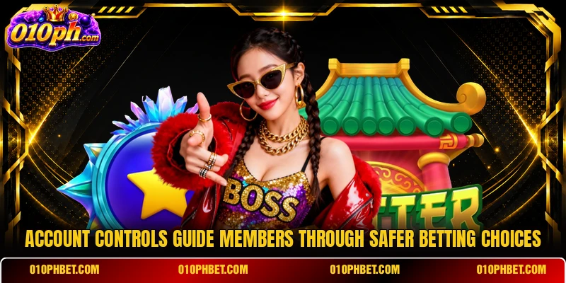 Account controls guide members through safer betting choices