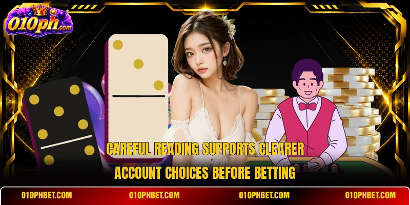 Careful reading supports clearer account choices before betting Careful reading supports clearer account choices before betting