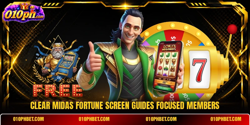 Clear Midas Fortune screen guides focused members