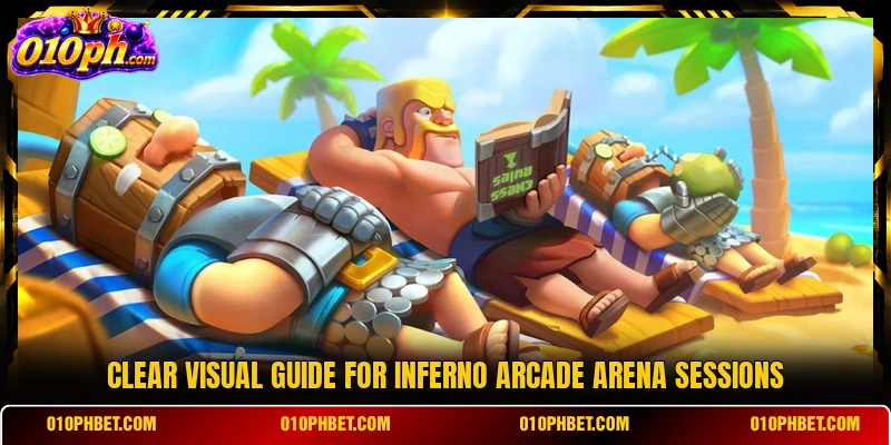 Clear visual guide for Inferno Arcade Arena sessions