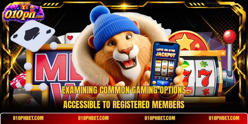 Examining common gaming options accessible to registered members