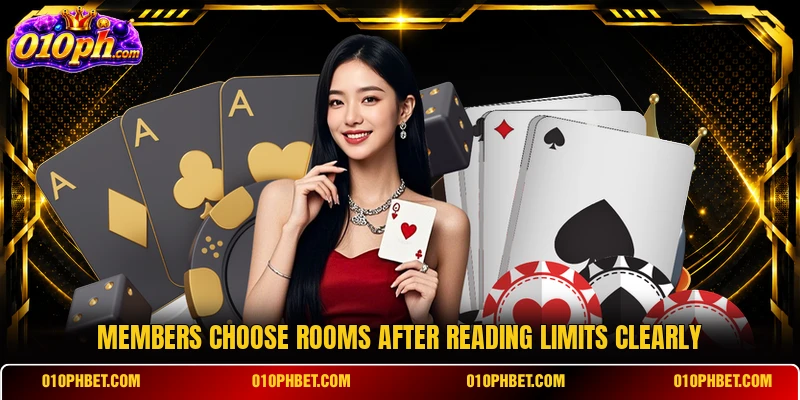 Members choose rooms after reading limits clearly