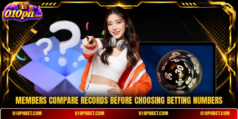 Members compare records before choosing betting numbers
