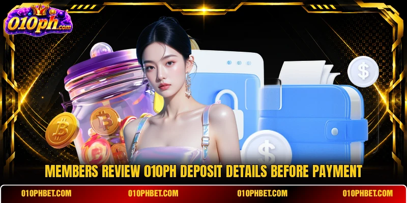 Members review 010PH deposit details before payment