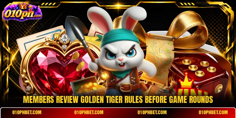 Members review Golden Tiger rules before game rounds