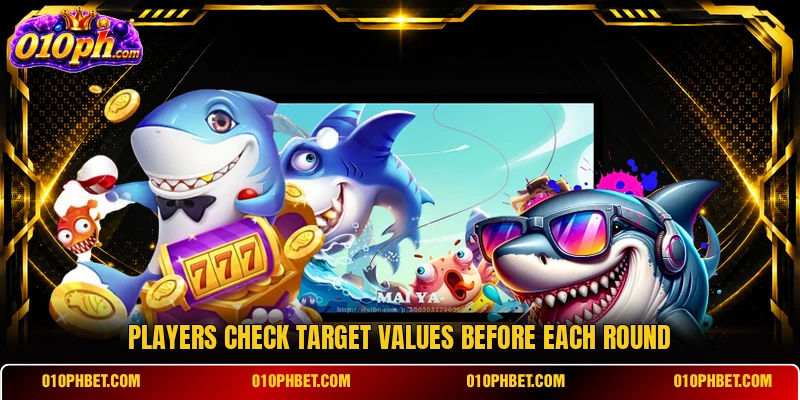 Players check target values before each round