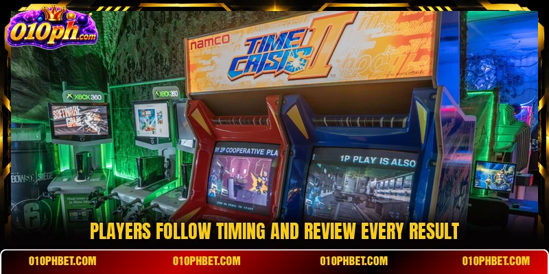Players follow timing and review every result Players follow timing and review every result