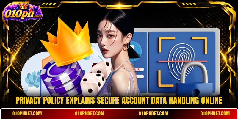 Privacy policy explains secure account data handling online