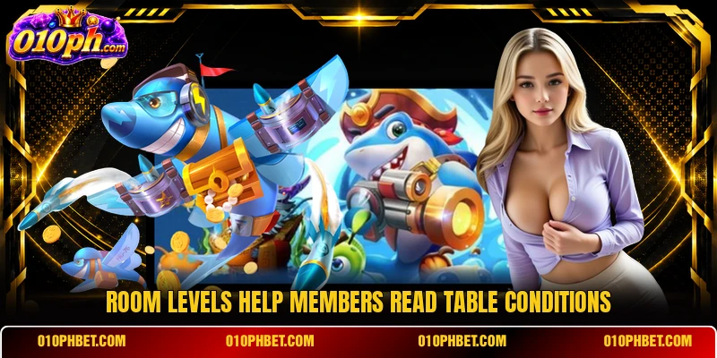 Room levels help members read table conditions