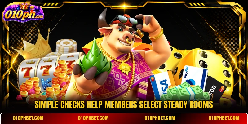 Simple checks help members select steady rooms